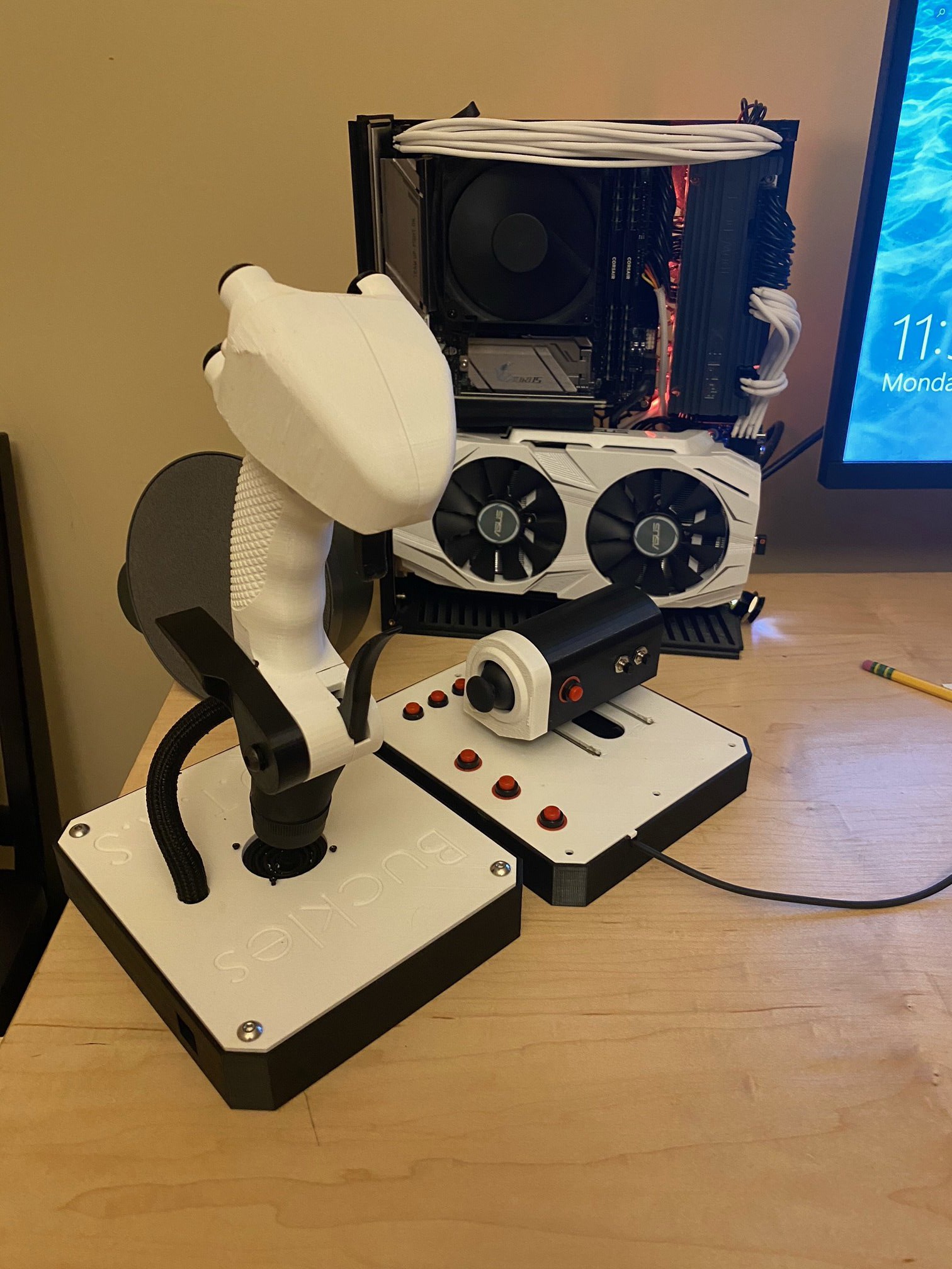 3D Printed 3-Axis Joystick and Throttle H.O.T.A.S