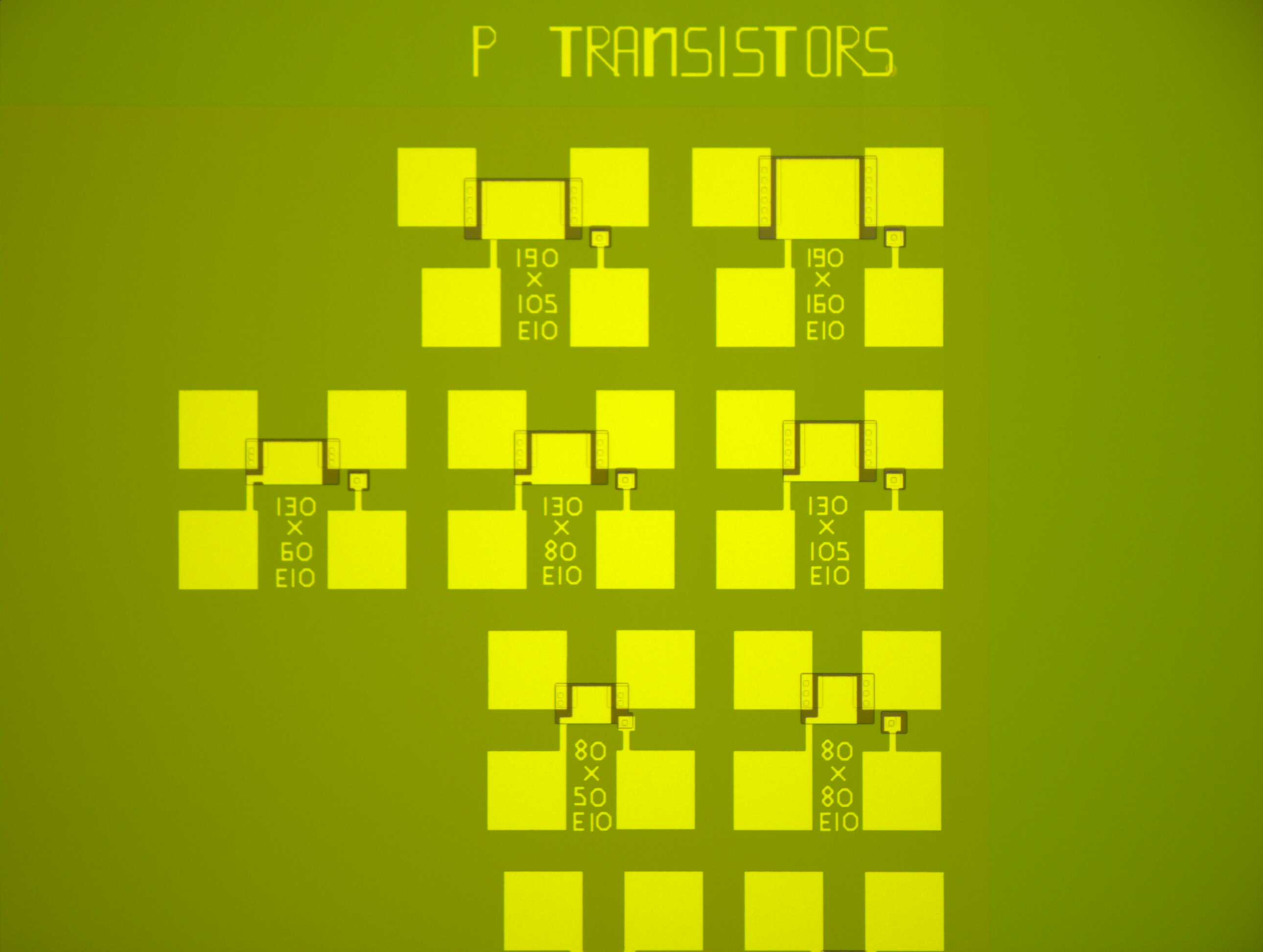 Figure C20: Picture of wafer P Type Transistors.
